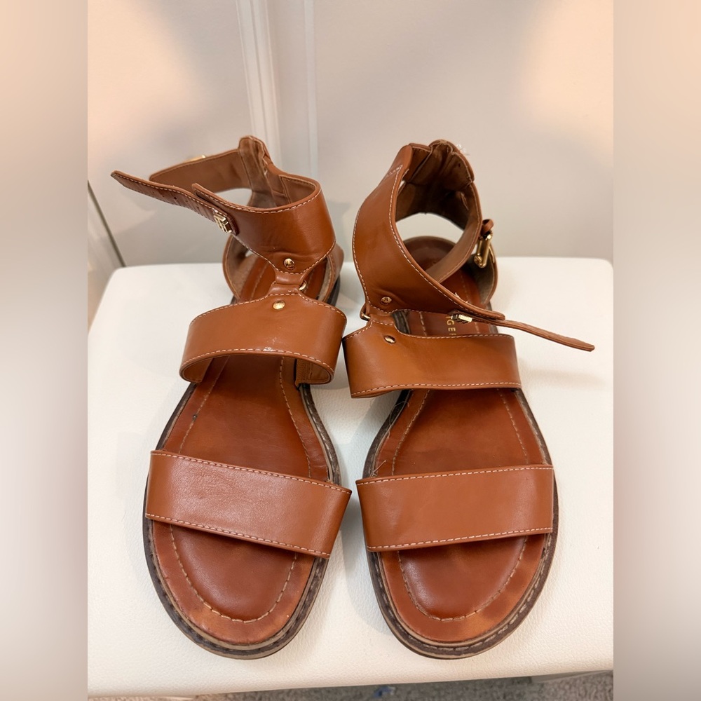 Tommy Hilfiger Tan Leather Sandals